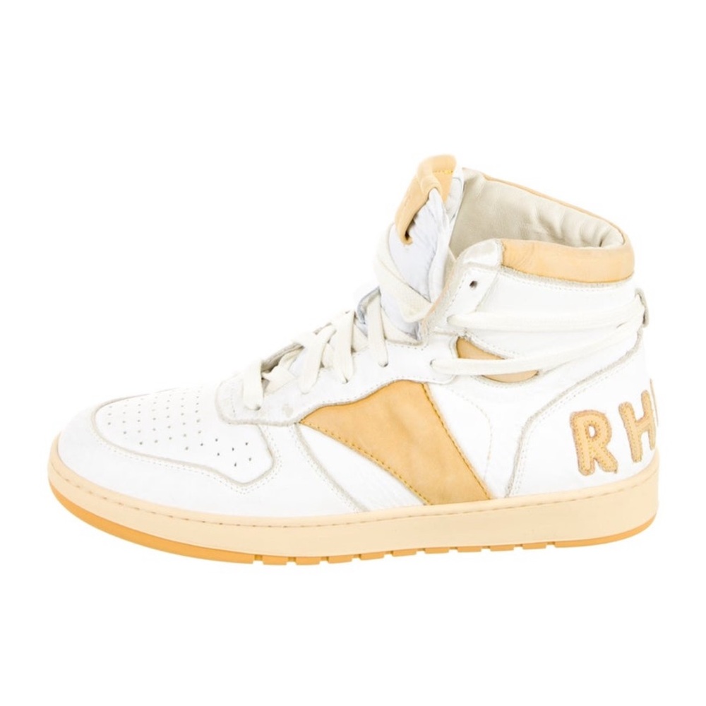 Rhude Leather High Top Sneakers